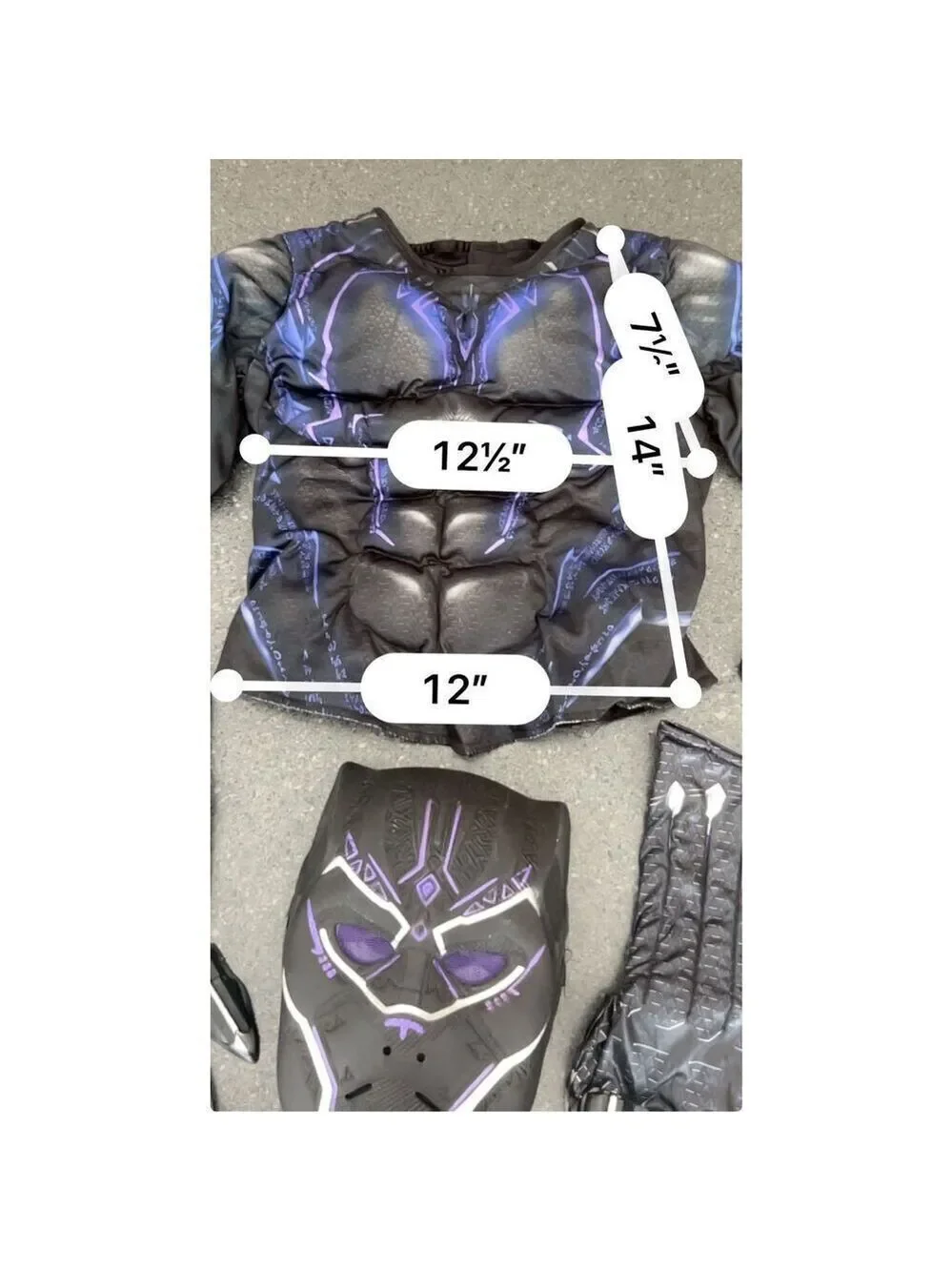 BLACK PANTER 2 IN 1 REVERSIBLE MC SHIRT Costume Halloween Kids